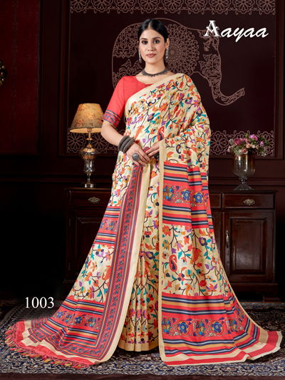 Aayaa Pashmina Vol 1 Winter Wear Printed Sarees Wholesale Clothing Distributors In India
